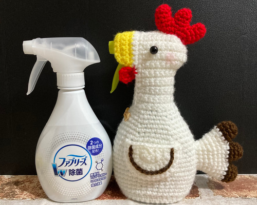 消臭スプレーボトルカバー♬ホワイティ（ファブリーズ、リセッシュなど