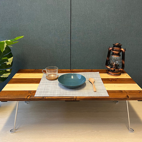 送料無料】 ローテーブル 長方形 90cm 45cm SPF ストライプ 薄型  