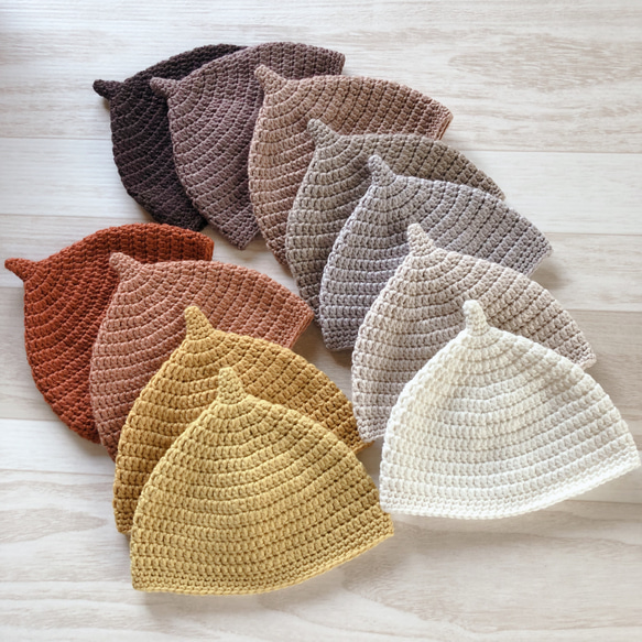 試着のみ】ミテ mite どんぐり帽 生成 Mサイズ 試着のみ】ミテ mite