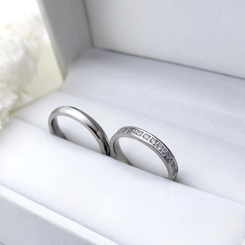 愛の証』ペアリング サージカルステンレス 刻印 名入れ 結婚指輪