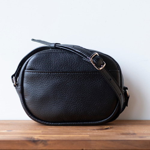 本革 ミニショルダーバッグ オーバル型 レディース メンズ クリスマス