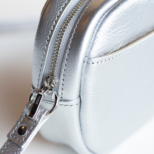 本革 ミニショルダーバッグ オーバル型 レディース クリスマス