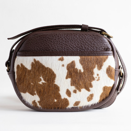 冬こそ主役 ハラコ ミニショルダーバッグ オーバル型 レディース