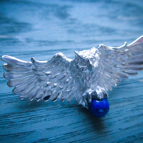 銀の滴ふるふる-梟のブローチ-/SV925 ブローチ 愛芽 通販 7879930