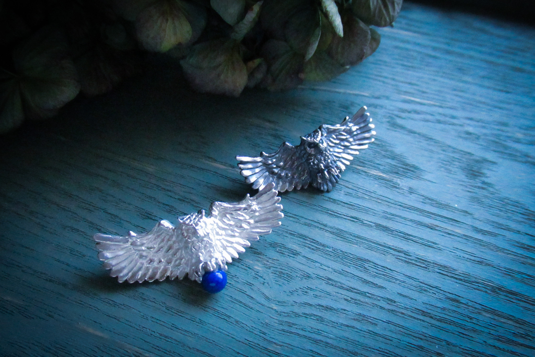 銀の滴ふるふる-梟のブローチ-/SV925