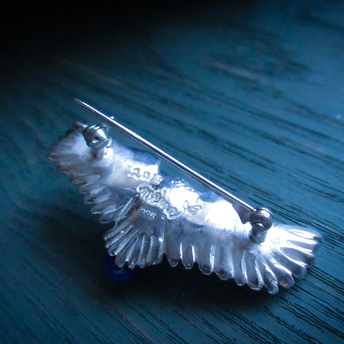 銀の滴ふるふる-梟のブローチ-/SV925 ブローチ 愛芽 通販 7879930