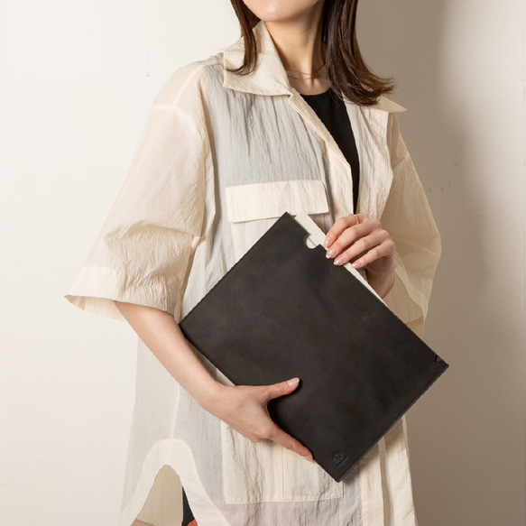 オールレザー A4サイズ ファイル 本革 文房具 ステーショナリー HAK032 6枚目の画像