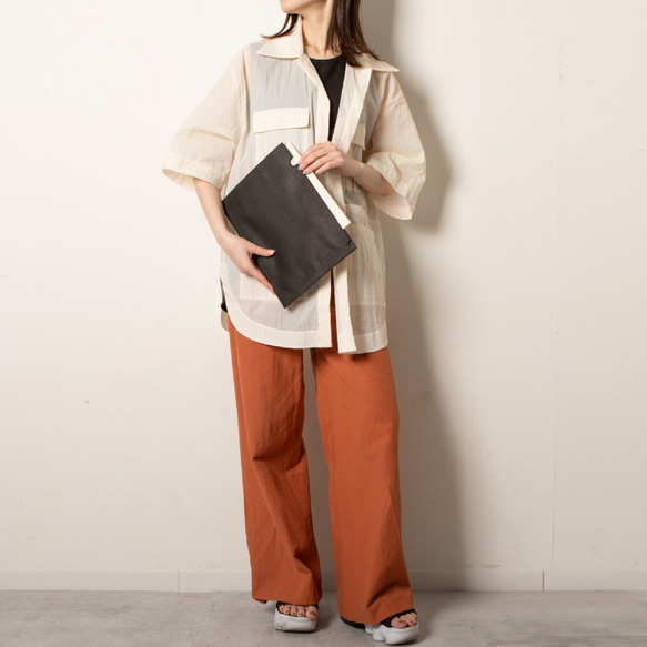 オールレザー A4サイズ ファイル 本革 文房具 ステーショナリー HAK032 5枚目の画像