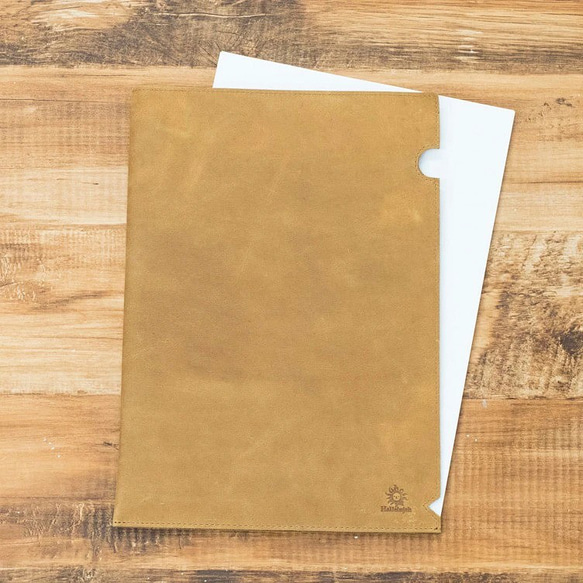 オールレザー A4サイズ ファイル 本革 文房具 ステーショナリー HAK032 14枚目の画像