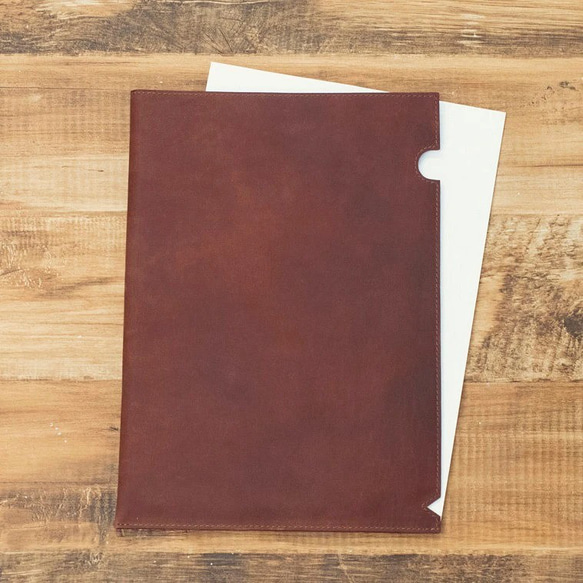 オールレザー A4サイズ ファイル 本革 文房具 ステーショナリー HAK032 17枚目の画像