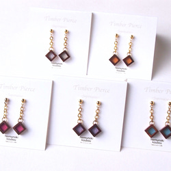 Timber Earrings 〜Japonaise〜「菫（Sumire）」 第5張的照片