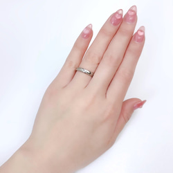 『ウェーブラインが美しいマリッジ』ペアリング  婚約指輪 名入れ 刻印  結婚指輪 マリッジリング ステンレス 記念日 9枚目の画像