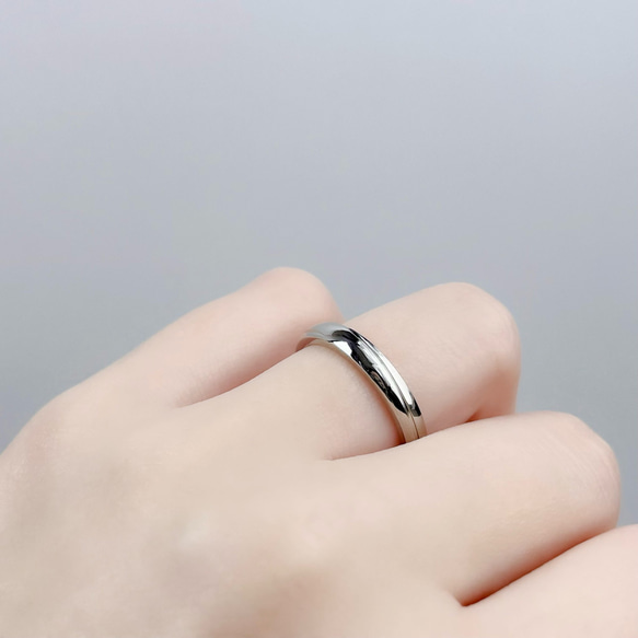 『ウェーブラインが美しいマリッジ』ペアリング  婚約指輪 名入れ 刻印  結婚指輪 マリッジリング ステンレス 記念日 7枚目の画像