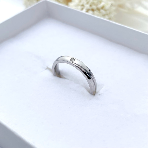 『ウェーブラインが美しいマリッジ』ペアリング  婚約指輪 名入れ 刻印  結婚指輪 マリッジリング ステンレス 記念日 4枚目の画像
