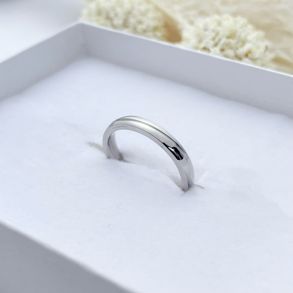 『ウェーブラインが美しいマリッジ』ペアリング  婚約指輪 名入れ 刻印  結婚指輪 マリッジリング ステンレス 記念日 6枚目の画像