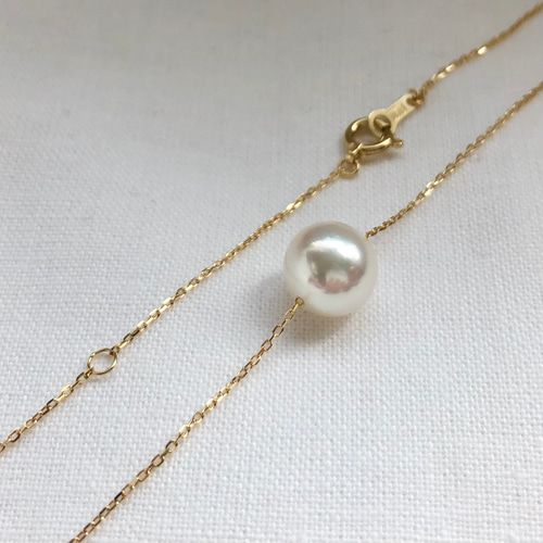 あこや真珠 スルーネックレス K18 ネックレス・ペンダント