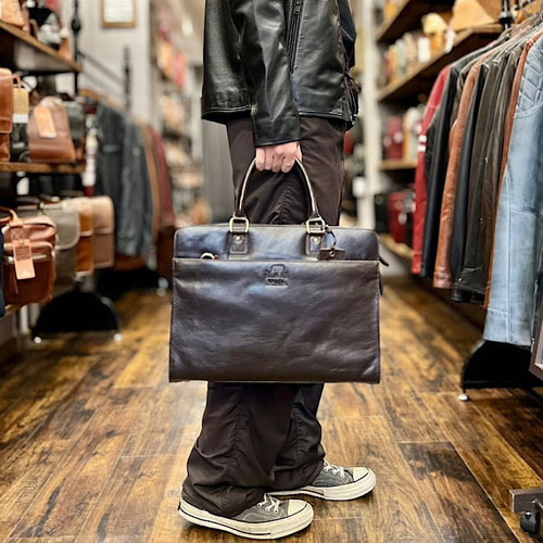 The British Bag Valise ビジネスバッグ ダークブラウン Medium ビジネス チョコブラウン