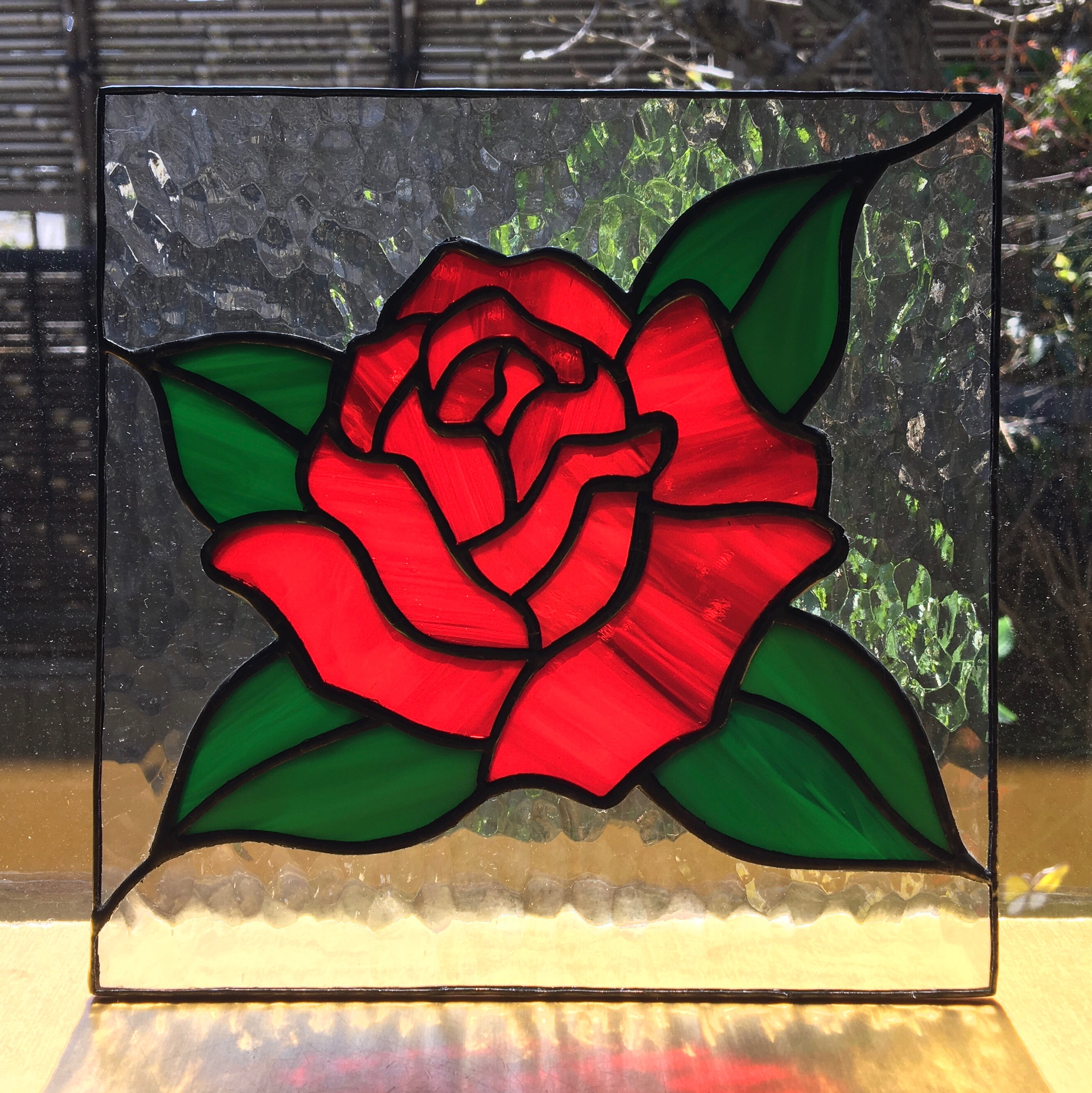 ステンドグラスパネル薔薇シリーズOne Rose(1279)1352 - www ...