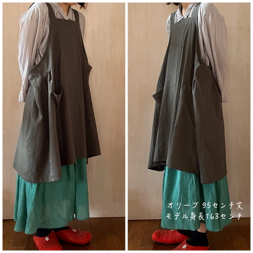 母の日2025【ゆったりエプロンワンピース】8色展開 ハーフリネン 母の日2025【ゆったりエプロンワンピース】8色展開 ハーフリネン