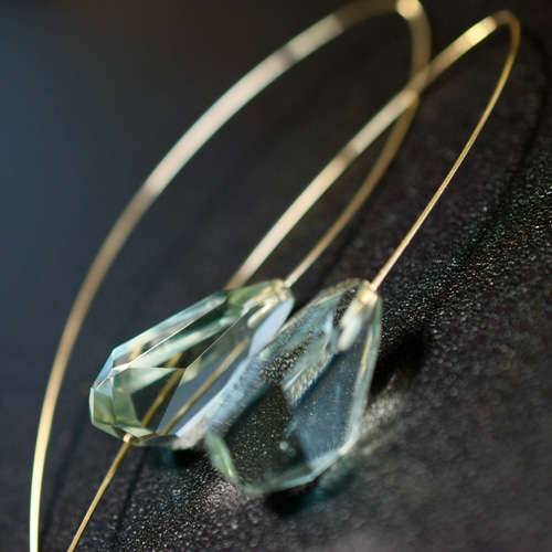 P15 宝石質 14kgf 14kゴールドフィル大粒 天然 グリーン 緑 アメシスト  