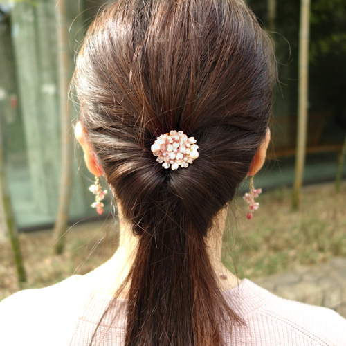 さくらのポニーフック ヘアフック ヘアカフ マニキュアフラワー ポニー