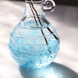 「花色一輪挿し ネモフィラブルー」贈り物 ギフト サファイア スミレ 紫陽花 青空 海 蒼 碧 クリスタルガラス 6枚目の画像