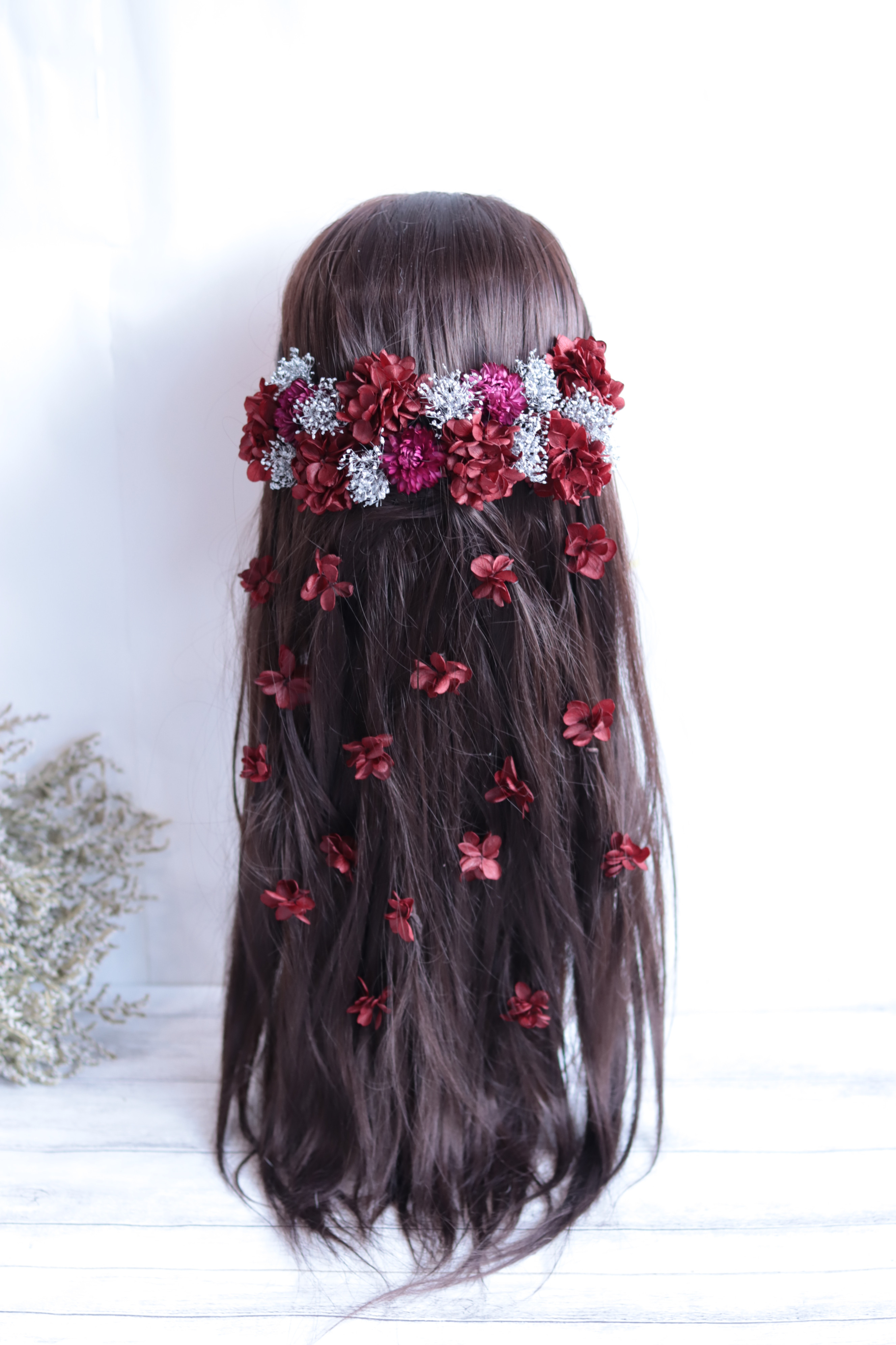 シルバー♡アネモネヘッドパーツ （ヘアアクセサリー｜アネモネ
