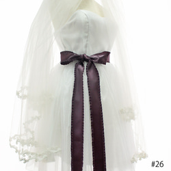 [4 寬度/24 色] MOKUBA 4895 褶邊緞帶 4 種尺寸/5m 卷 用於腰帶的 Mokuba 絲帶 第11張的照片