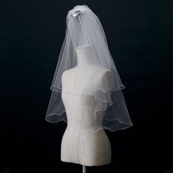 人気　レース　結婚式　挙式　ブライダル　ウェディングショートベール　ショートベール  フェイスアップ　CV01 15枚目の画像