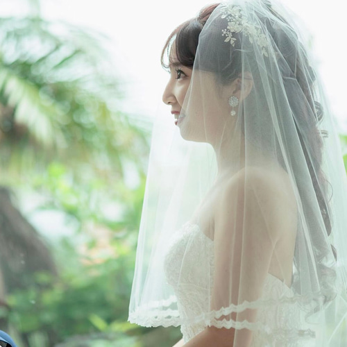 ウェディングベール ロングベール 結婚式 ベール WITH A WHITE