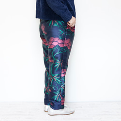KABUKI Pants - 帶有和服式編織圖案的錐形褲 第4張的照片