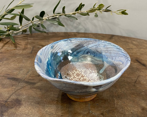 カササギと雲の茶碗(コバルト) 茶碗・めし碗 AIKO SANOGAWAYA 通販