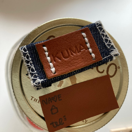 鑑札入れ~denim』 名入れ無料 デニム 鑑札入れ 迷子札入れ 首輪に