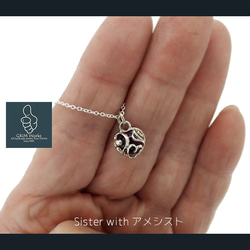 8mmのプックリハートの粋でキュートな世界観♪Sisterネックレス★SILVER925ネックレス・チェーン付き★ 10枚目の画像