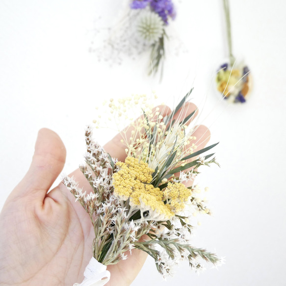 お花のバック 3点セット　飾り方を楽しむミニ花束　オリジナル飾り方メモ付き　 6枚目の画像