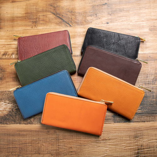 在庫限りの特選SALE】長財布 栃木レザー L字ファスナー スキミング防止