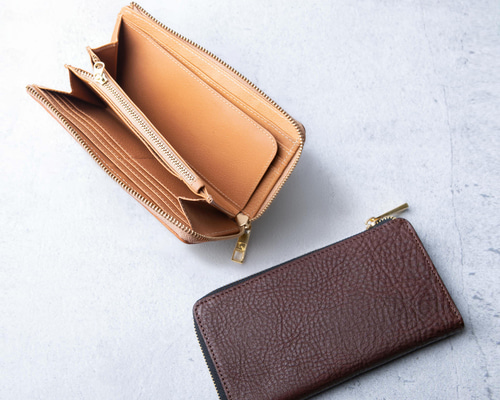 在庫限りの特選SALE】長財布 栃木レザー L字ファスナー スキミング防止