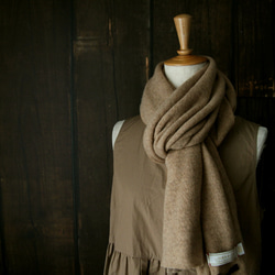 100% 純羊絨 奶茶色 ◎ 可水洗 垂墜針織，手感極佳^ 第1張的照片