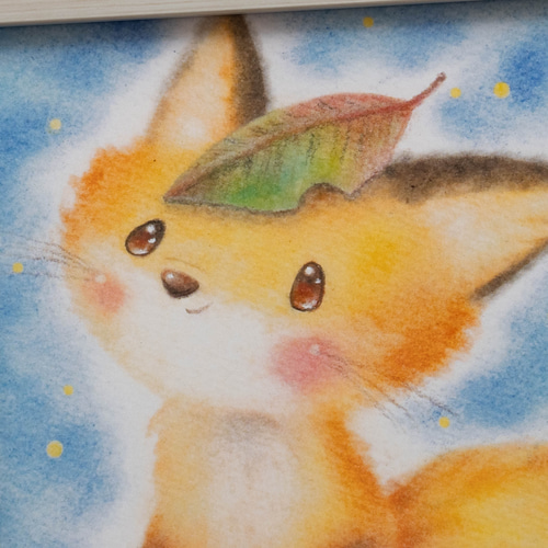 複製画】「こぎつねくん」 パステルアート 狐 キツネ きつね かわいい  
