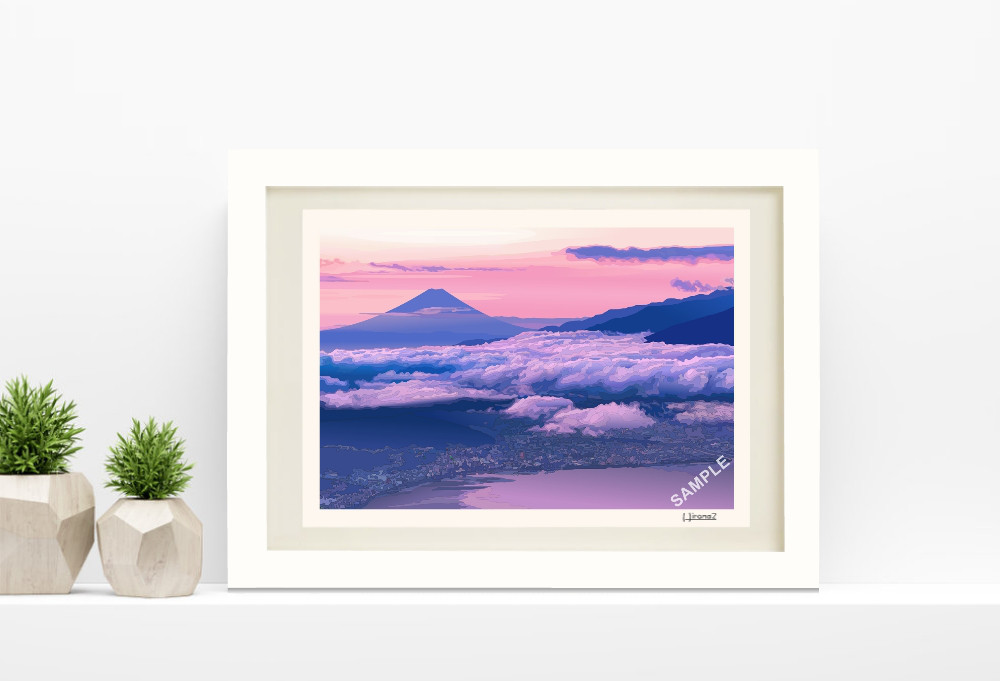 A4サイズ「雲海と富士山」 絵画 hiroma2 通販 7940249｜Creema