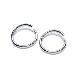 ir02 [1 件] 相容尺寸 11-13，尺寸可調整！簡單的銀色開口戒指，其形狀透過主體的扭曲和擴張而變化。 第4張的照片