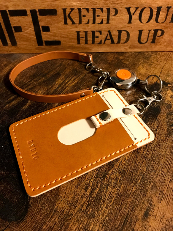 7色の革から自由にカスタマイズ！I Dケース カードケース  パスケース 名入れ無料 13枚目の画像