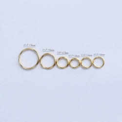 14KGF 真鍮製 丸カン 0.7ｍｍ×φ6ｍｍ 50個 4枚目の画像
