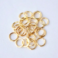 14KGF 真鍮製 丸カン 0.7ｍｍ×φ6ｍｍ 50個 5枚目の画像