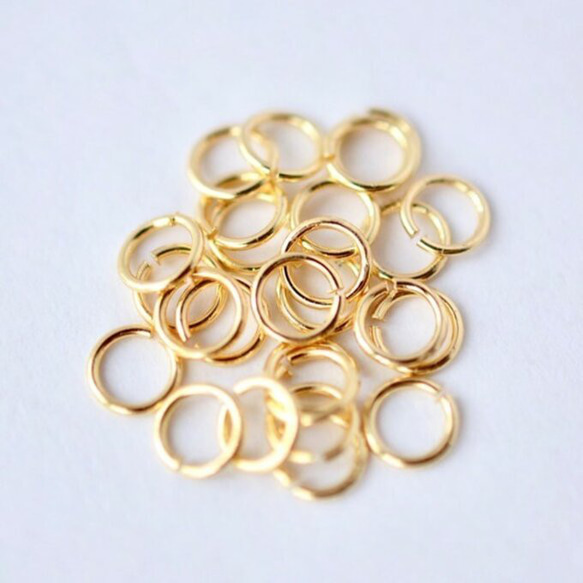 14KGF 真鍮製 丸カン 0.7ｍｍ×φ6ｍｍ 50個 5枚目の画像
