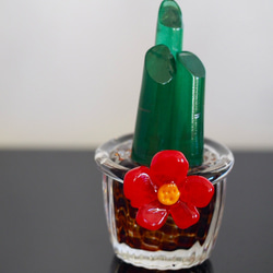 年内発送12/26まで❣️透明泡入り・大きい鏡餅×つぶつぶみかん❣️　黒塗り台・箱付 6枚目の画像