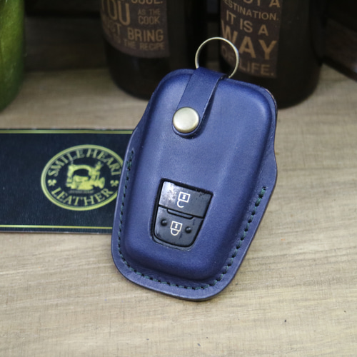 名入れ 無料 スマートキーケース トヨタ 本革 RAV4 カローラ プリウス