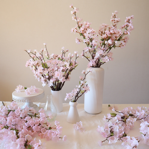 高級　綺麗なピンク色　桜のアートフラワー 造花　7本　約110cm 商品詳細 アートフラワー専門店 Akanbi（あーかんび）