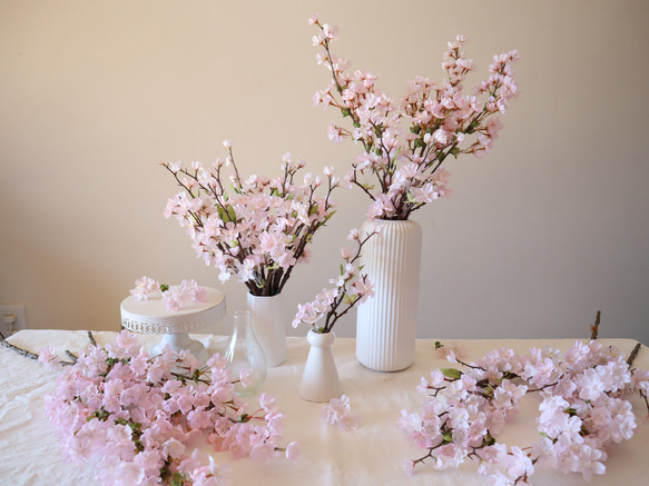 春運ぶ桜(L size♡) 水のいらない 高品質アートフラワー　桜 ミモザ 5枚目の画像