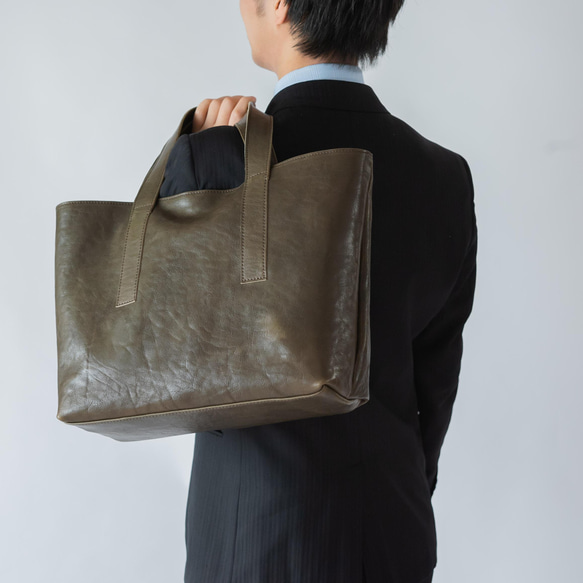 限時搶購！全部5種顏色。奢侈地使用櫪木皮革！ All Leather Tote Bag Tochigi Leather W Ko 第11張的照片